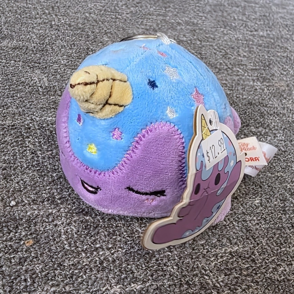 Tasty Peach Studios Blue Moon Nomwhal Plush Keychain Aurora NWT Stuffed Animal